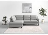 Ecksofa SIT & MORE "Farö L-Form", grau, B:251cm H:90cm T:187cm, Sofas, Ecksofa, inklusive Federkern, wahlweise mit Bettfunktion und Bettkasten