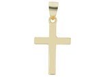 Kettenanhänger ADELIA´S "Unisex Anhänger – Kreuz Kreuzanhänger aus 925 Silber", gold, Schmuckanhänger, Damen, Silber 925 (Sterlingsilber), Kettenanhänger, Ideal als Geschenk für besondere Anlässe