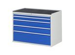 Rau Schubladenschrank m. Anti-Rutsch-Matte 5 Schubl.-XXL 1x60 1x90 2x150 1x270mm (03-XXL5.2A-MT.11)