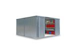 FLADAFI® Materialcontainer- Kombination MC 1440 Verzinkt, zerlegt mit Holzfußboden ; SÄBU (14400101)