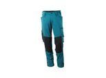 Mascot Hose mit Knietaschen, Stretchstoff Hose Größe 90C48, Dunkelpetroleum (17179-311-44-90C48)