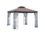 Outsunny Pavillon Stahl, 180g/m² Polyester