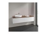 Villeroy und Boch Antao Waschtisch-Unterschrank K37152MT 160x36x50cm, Hahnlochbohrung, Waschbeckenplattenfarbe warm walnut, white matt lacquer
