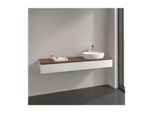 Villeroy und Boch Antao Waschtisch-Unterschrank K16012MT 160x19x50cm, Waschbeckenplattenfarbe warm walnut, white matt lacquer