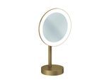 Kludi VELA R LED-Kosmetikspiegel 58995N1F Vergrößerung 3-fach, freistehend, brushed bronze