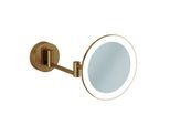 Kludi VELA R LED-Kosmetikspiegel 58995N1W Vergrößerung 3-fach, Wandmontage, brushed bronze