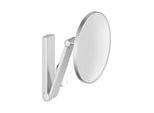 Keuco iLook_move Kosmetikspiegel 17612179002 5-fach Vergrößerung, Ø 212mm, beleuchtet, mit Glasbedienfeld, aluminium-finish