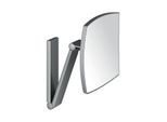 Keuco iLook_move Kosmetikspiegel 17613130000 5-fach Vergrößerung, Wandmodell, 200 x 200 mm, Schwarzchrom gebürstet