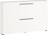 Schuhschrank GERMANIA "GW-Utah Schuhschrank in 2 Breiten, mit 2 oder 3 Klappen", weiß, B:140cm H:85cm T:19cm, Holzwerkstoff, Schränke, Schuhschrank, stehend und hängend montierbar