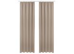 Vorhang OTTO HOME "SOLA" Gr. 1, grau (taupe), B:130cm H:145cm, Polyester, Polyester, Gardinen, Vorhang, Breite:130 cm, 1 Schal, einfarbig, Verdunkelung, Topseller