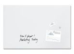 SIGEL Glas-Whiteboard Artverum, Ecken gefasert/poliert, magnetisch, inkl. 3 x Neodym-Magnete, B 1000 x T 15 x H 650 mm, ESG, weiß-matt