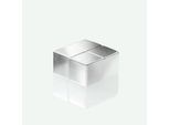 SIGEL Neodym-Magnete C10 Extra-Strong Cube-Design, für Glas-Magnettafeln und magnetische Whiteboards, hohe Haftkraft, Würfelform, silber, 4 Stück