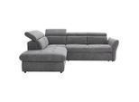 Stylife Ecksofa, Dunkelgrau, Kunststoff, 4-Sitzer, Ottomane links, L-Form, 254x224 cm, Stoffauswahl, seitenverkehrt erhältlich, Wohnzimmer, Sofas & Couches, Wohnlandschaften, Ecksofas