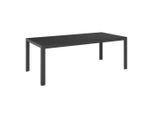 Ambia Garden Gartentisch, Schwarz, Metall, Kunststoff, rechteckig, Flachrohr, 210x74x100 cm, Gartenmöbel, Gartentische, Gartentische