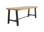 Ambia Garden Gartentisch, Schwarz, Akazie, Holz, Metall, Akazie, vollmassiv, rechteckig, eckig, 70x76x120 cm, Bsci, FSC 100%, Gartenmöbel, Gartentische, Gartentische