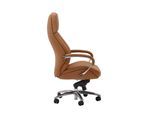 Bürostuhl FineBuy Chefsessel Echtleder Caramel Ergonomisch XXL Drehstuhl 120 kg