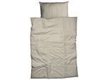 Bettwäsche CASATEX "Uni", grau (taupe), B/L: 200cm x 200cm, 1 Stk., 2 Stk., Satin, B/L: 80cm x 80cm & 80cm x 80cm, 3 Stk., Satin, Obermaterial: 100% Baumwolle, Bettwäsche, Bettwäsche, Uni Design, Reißverschluss, tolle Farben