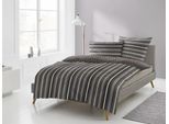 Wendebettwäsche IRISETTE "Sky 8421", lila (beere), B/L: 155cm x 200cm, 1 Stk., 1 Stk., Mako-Satin, B/L: 80cm x 80cm, 2 Stk., Mako-Satin, Obermaterial: 100% Baumwolle, Bettwäsche, Wendebettwäsche, edel und hochwertig