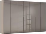 Drehtürenschrank RAUCH "Kleiderschrank Schrank Garderobe Wäscheschrank BESTSELLER MONTCLAR", grau (fango, glas fango, griffe fango), B:350cm H:223cm T:60cm, Holzwerkstoff, Schränke, Drehtürenschrank, Front in Glas/Hochglanz/Dekor/Grauspiegel in 5 Breiten MADE IN GERMANY