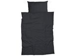 Bettwäsche CASATEX "Uni", grau (schiefer), B/L: 200cm x 220cm, 1 Stk., 2 Stk., Satin, B/L: 80cm x 80cm & 80cm x 80cm, 3 Stk., Satin, Obermaterial: 100% Baumwolle, Bettwäsche, Bettwäsche, Uni Design, Reißverschluss, tolle Farben