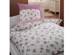 Bettwäsche DYCKHOFF "Vera", lila (beere), B/L: 135cm x 200cm, 1 Stk., 1 Stk., Frottee, B/L: 80cm x 80cm, 2 Stk., Frottee, Obermaterial: 75% Baumwolle, 25% Polyester, Bettwäsche, Bettwäsche, aus Weichfrottier