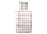 Bettwäsche PRIMERA "Feinbiber-Bettwäsche Christmas Check", braun, B/L: 155cm x 220cm, 1 Stk., 1 Stk., Feinbiber, B/L: 80cm x 80cm, 2 Stk., Feinbiber, Obermaterial: 100% Baumwolle, Bettwäsche, Bettwäsche, mit klassischem Karo