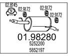 MTS Endschalldämpfer 01.98280 für OPEL 93335170 5852197 5252200