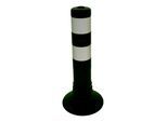 Schake Flexipfosten schwarz, selbstaufrichtend, Ø 80mm, Höhe: 450mm + 2 weiß refl. Streifen, inkl Befestigungsmaterial (412284BS)