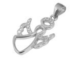 Kettenanhänger ADELIA´S "Damen Anhänger – Anhänger aus 925 Silber mit Zirkonia", silber, Schmuckanhänger, Damen, Silber 925 (Sterlingsilber), Kettenanhänger, Geschenkidee: zeitlos und vielseitig