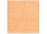 Seiftuch MÖVE "Superwuschel", orange (peach fuzz), B:30cm L:30cm, Baumwolle, Waschlappen, Seiftuch Set mit Bordüre, 100% Premium Cotton Baumwolle, weich