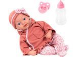 Babypuppe BAYER "Reborn Baby, 38 cm Herzchen braun", braun, Puppen, Baby