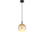 GLOBO LIGHTING Hängeleuchte "SEVERIN", schwarz matt, Ø 25cm H: 130cm, 1 Stk., Leuchten, Hängelampe Esszimmer-Leuchte Esstischleuchte Wohnzimmer, Hängeleuchte