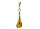 Kettenanhänger OSTSEE-SCHMUCK "Ostsee-Schmuck Anhänger Blütenkelch Anhänger Blütenkelch", gelb, Schmuckanhänger, Damen, 29 x 9mm, Gelbgold 333, 1 g, Kettenanhänger