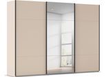 Schwebetürenschrank RAUCH "Kleiderschrank Schrank Garderobe Schlafzimmerschrank CONTIDO", beige (beige (champagner)), B:301cm H:223cm T:68cm, Holzwerkstoff, Schränke, Schwebetürenschrank, aus hochwertigem Material in 6 Breiten 2 Griff-Farben MADE IN GERMANY