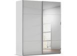 Schwebetürenschrank RAUCH "Kleiderschrank Schrank Garderobe Schlafzimmerschrank CONTIDO", grau (seidengrau, glas seidengrau), B:181cm H:223cm T:68cm, Holzwerkstoff, Schränke, Schwebetürenschrank, aus hochwertigem Material in 6 Breiten 2 Griff-Farben MADE IN GERMANY