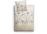 Bettwäsche KLEINE WOLKE "Malva", beige (sandbeige), B/L: 135cm x 200cm, Mako-Satin, B/L: 80cm x 80cm, 2 Stk., Mako-Satin, Obermaterial: 100% Baumwolle, Bettwäsche, Bettwäsche, mit floralem Druck