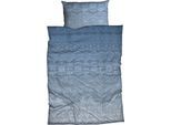 Bettwäsche CASATEX "Demir", blau (royal blau), B/L: 135cm x 200cm, 1 Stk., 1 Stk., Satin, B/L: 80cm x 80cm, 2 Stk., Satin, Obermaterial: 100% Baumwolle, Bettwäsche, Bettwäsche, mit moderner Ornamentik