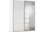 Schwebetürenschrank RAUCH "Kleiderschrank Schrank Garderobe Schlafzimmerschrank CONTIDO", weiß (alpinweiß, glas kristallweiß), B:181cm H:223cm T:68cm, Holzwerkstoff, Schränke, Schwebetürenschrank, aus hochwertigem Material in 6 Breiten 2 Griff-Farben MADE IN GERMANY
