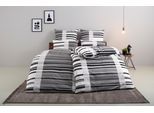 Bettwäsche BRUNO BANANI "Cameo in Gr. 135x200 oder 155x220 cm", schwarz (schwarz, weiß), B/L: 155cm x 220cm, 1 Stk., 1 Stk., Renforcé, B/L: 80cm x 80cm, 2 Stk., Renforcé, Obermaterial: 100% Baumwolle, Bettwäsche, Bettwäsche, Bettwäsche aus Baumwolle, Bettwäsche im Streifen-Design