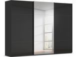 Schwebetürenschrank RAUCH "Kleiderschrank Schrank Garderobe Schlafzimmerschrank CONTIDO", schwarz (schwarz, glas schwarz), B:301cm H:223cm T:68cm, Holzwerkstoff, Schränke, Schwebetürenschrank, aus hochwertigem Material in 6 Breiten 2 Griff-Farben MADE IN GERMANY