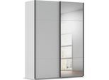 Schwebetürenschrank RAUCH "Kleiderschrank Schrank Garderobe Schlafzimmerschrank CONTIDO", grau (seidengrau), B:162cm H:223cm T:68cm, Holzwerkstoff, Schränke, Schwebetürenschrank, aus hochwertigem Material in 6 Breiten 2 Griff-Farben MADE IN GERMANY