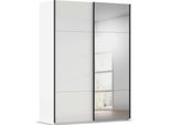 Schwebetürenschrank RAUCH "Kleiderschrank Schrank Garderobe Schlafzimmerschrank CONTIDO", weiß (alpinweiß, glas kristallweiß), B:162cm H:223cm T:68cm, Holzwerkstoff, Schränke, Schwebetürenschrank, aus hochwertigem Material in 6 Breiten 2 Griff-Farben MADE IN GERMANY