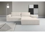 Ecksofa WERK2 "Rio, elegant & bequem, Breite 262 cm, L-Form", natur, B:262cm H:83cm T:188cm, 100% Polyester, Sofas, Ecksofa, Puristisches Design mit maximalem Komfort
