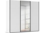 Schwebetürenschrank RAUCH "Kleiderschrank Schrank Garderobe Schlafzimmerschrank CONTIDO", weiß (alpinweiß), B:242cm H:223cm T:68cm, Holzwerkstoff, Schränke, Schwebetürenschrank, aus hochwertigem Material in 6 Breiten 2 Griff-Farben MADE IN GERMANY