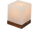 HIMALAYA SALT DREAMS Salzkristall-Tischlampe "Kubus", weiß, H: 9cm, 1 Stk., Leuchten, Handgefertigt aus Salzkristall - jeder Stein ein Unikat, H: ca.9 cm