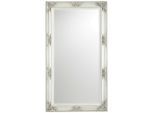 Xora Wandspiegel, Silber, Holz, Glas, Paulownia, Tanne,Tanne, massiv, rechteckig, 100x180x7.2 cm, Facettenschliff, senkrecht montierbar, Ganzkörperspiegel, Spiegel, Wandspiegel