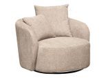 Carryhome Sessel, Taupe, Holz, Metall, Textil, Pappel, Sperrholz, Füllung: Polyester, 101x82x97 cm, Wohnzimmer, Sessel, Sonstige Sessel
