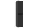 Mid.you Hochschrank, Schwarz, Metall, 2 Fächer, 34x170x34 cm, FSC Mix, CE, individuelle Inneneinteilung, hängend, Badezimmer, Badezimmerschränke, Hochschränke