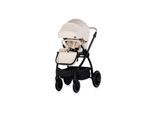 Chipolino Kombikinderwagen 3 in 1 Prestige Babywanne Rucksack i-Size Babyschale beige-schwarz