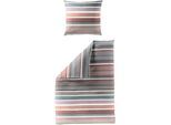 Bettwäsche BIERBAUM "4067", rot, B/L: 155cm x 220cm, 1 Stk., 1 Stk., Renforcé, B/L: 80cm x 80cm, 2 Stk., Renforcé, Obermaterial: 100% Baumwolle, Bettwäsche, Bettwäsche, Renforce, 100 % Baumwolle, pflegeleicht